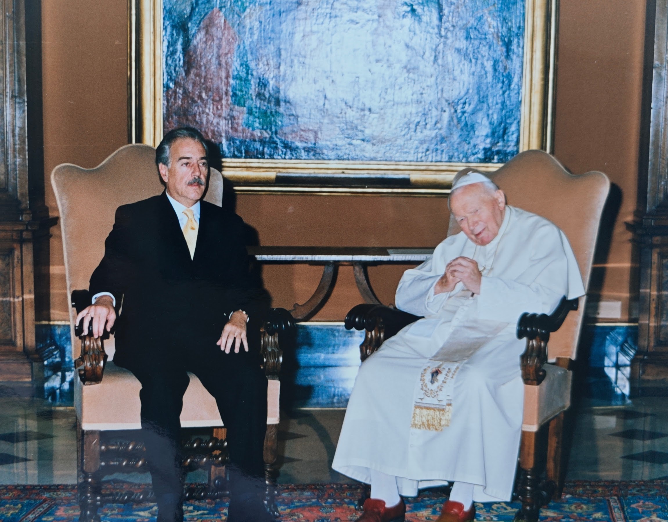 Audiencia oficial con el papa San Juan Pablo Segundo en el Vaticano.Marzo 20,1999.